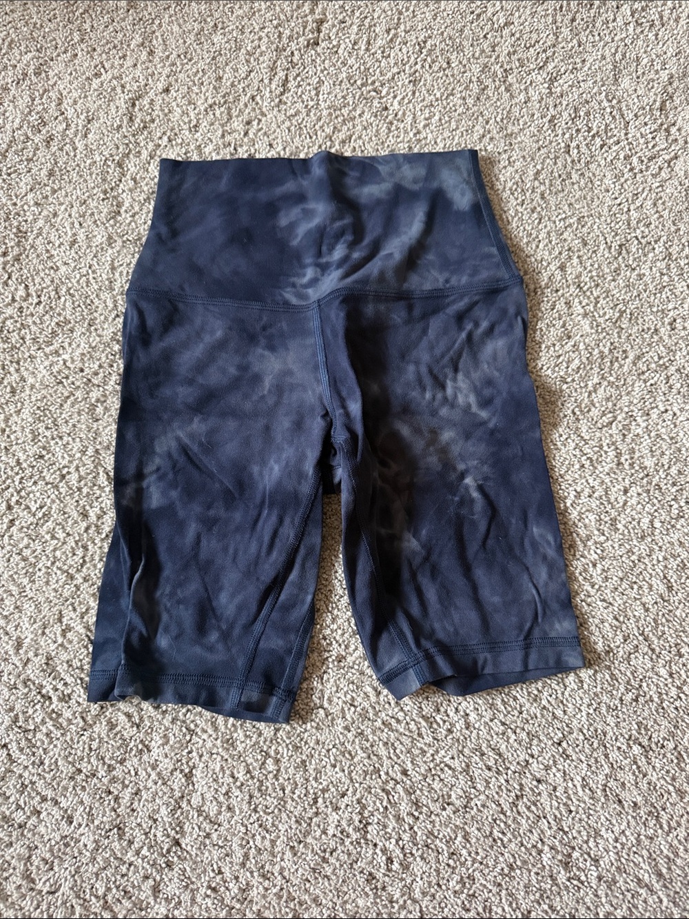 Navy diamond dye biker shorts